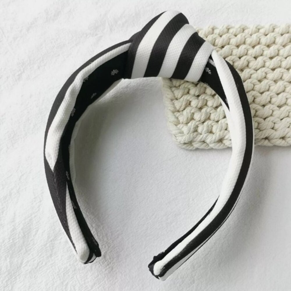 Authentic Lele Sadoughi - Striped Black/White Headband